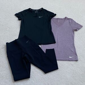 Nike Black and Lavender Workout Bundle…size small